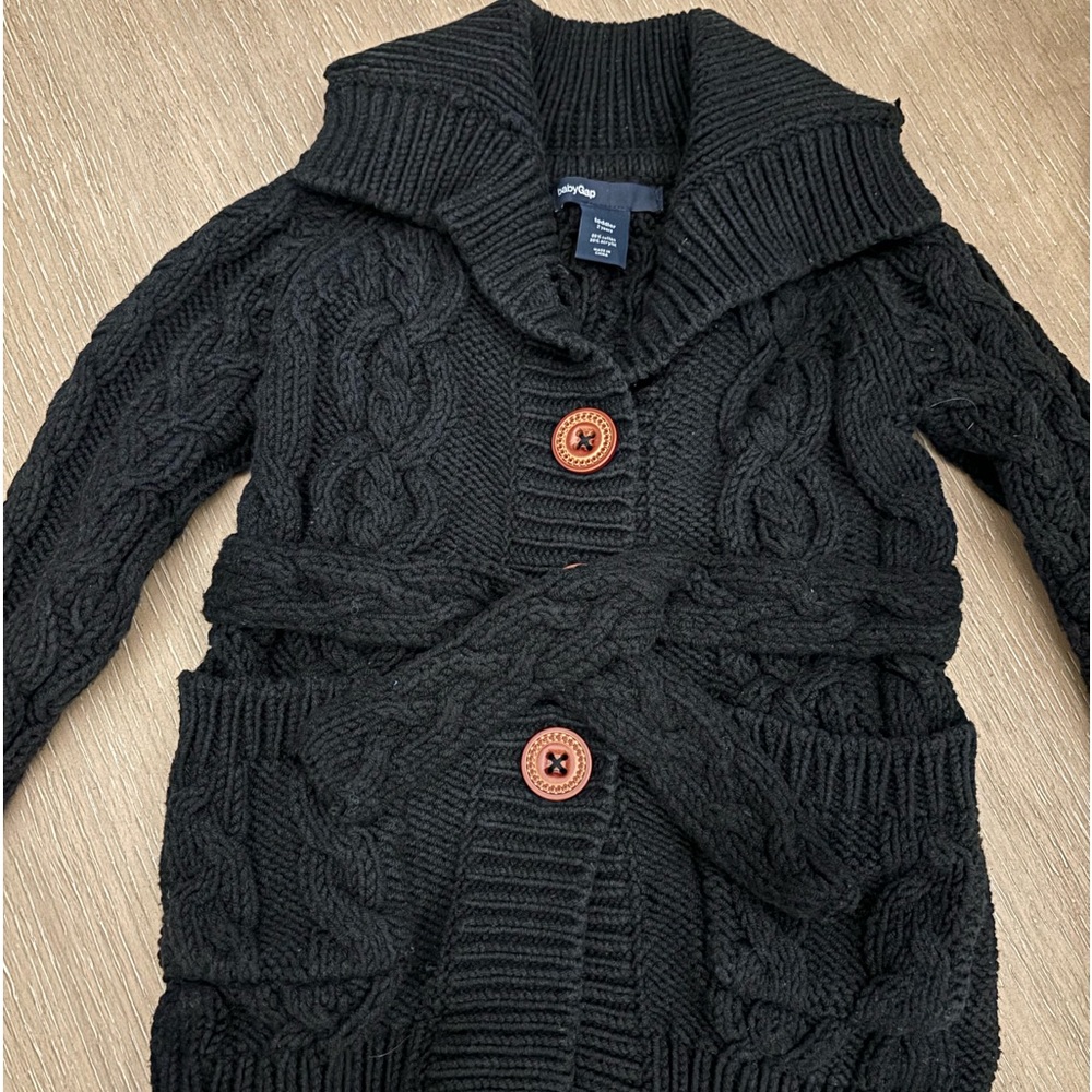 Girls Baby Gap Cardigan Sweater Black 2 years
